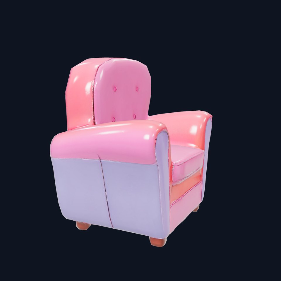 Colorful Armchair Model Pack for Interior Design